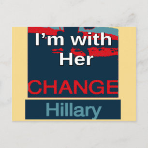 2016カラフル私は彼女のヒラリーUSA Sへの投票と一緒にいる ポストカード