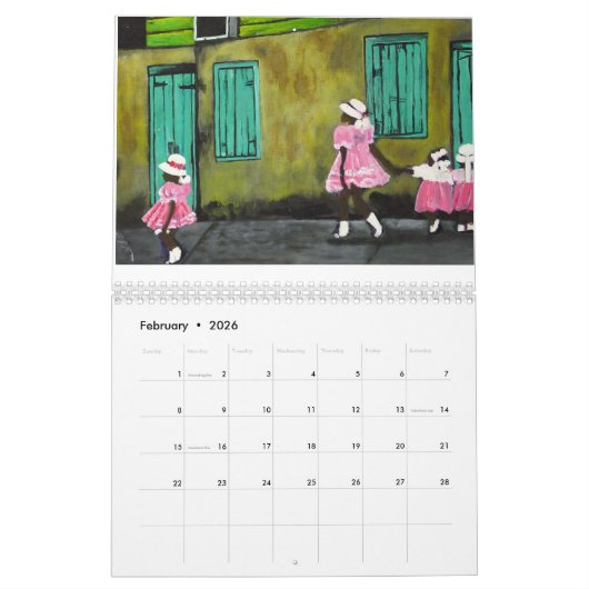 2016カレンダーJanice Treece-Senter カレンダー (2月 2026)