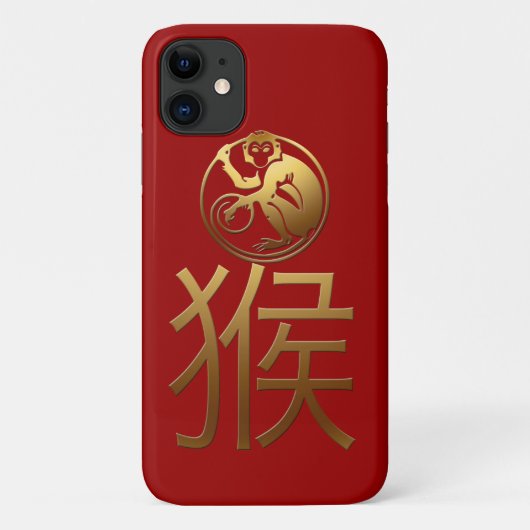 2016サル年金ゴールドエンボス効果–1- Case-Mate iPhoneケース (裏面)