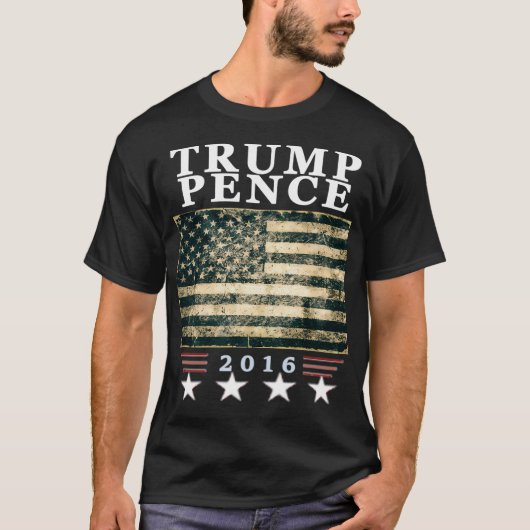2016トランプペンス選挙勝利デザイン Tシャツ (正面)