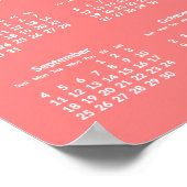 2016パーソナライズされた年コーラルポスターカレンダー ポスター (角)