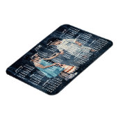 2016パーソナライズされた年磁気カレンダー3x4 マグネット (左側)