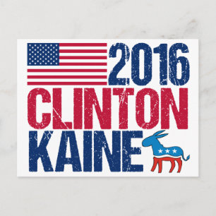 2016ヒラリー・クリントン・ティム・カイヌ ポストカード