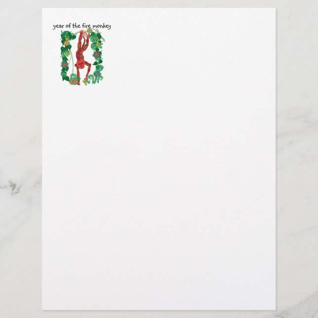 2016ファイア中国のモンキーカスタムレターヘッド (正面)