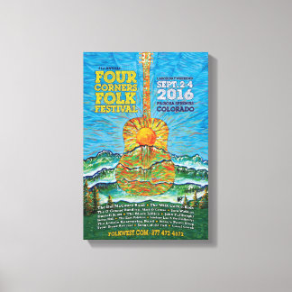 2016フォーコーナーフォークフェスティバルポスター キャンバスプリント