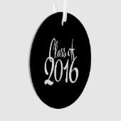 2016レトロのタイポグラフィの卒業のクラス オーナメント (正面)