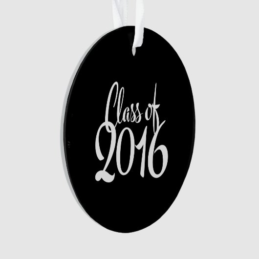 2016レトロのタイポグラフィの卒業のクラス オーナメント (正面)