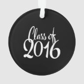 2016レトロのタイポグラフィの卒業のクラス オーナメント (裏面)