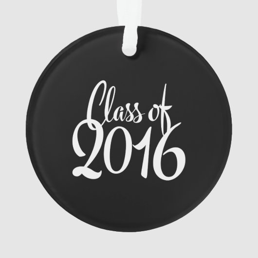 2016レトロのタイポグラフィの卒業のクラス オーナメント (裏面)
