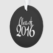 2016レトロのタイポグラフィの卒業のクラス オーナメント (正面)