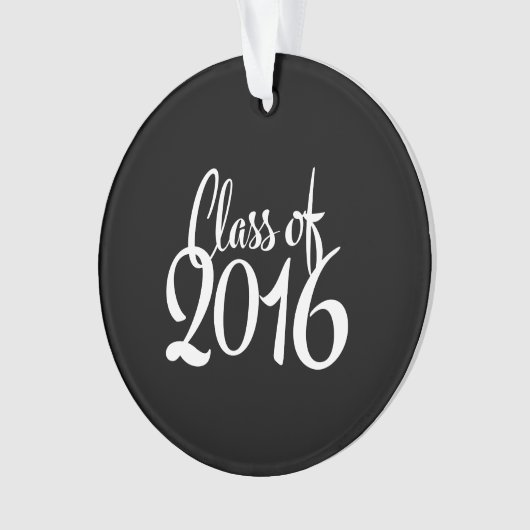 2016レトロのタイポグラフィの卒業のクラス オーナメント (正面)