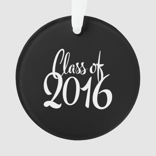 2016レトロのタイポグラフィの卒業のクラス オーナメント (正面)