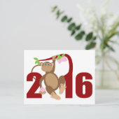 2016中国の年のサルと長寿果実 ポストカード (スタンド正面)