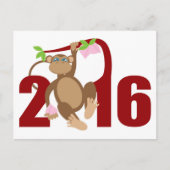 2016中国の年のサルと長寿果実 ポストカード (正面)
