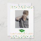 2016卒業モダンパーティー招待状 – 緑 招待状 (裏面)