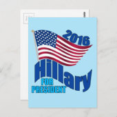 2016大統領のためのヒラリー ポストカード (正面/裏面)