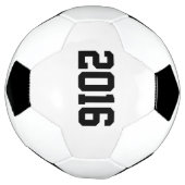 2016年あけましておめでとう サッカーボール 黒と白 (回転)