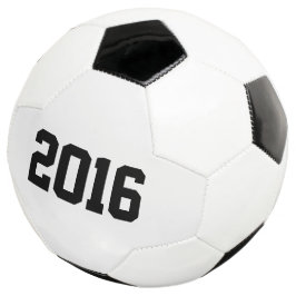 2016年あけましておめでとう サッカーボール 黒と白