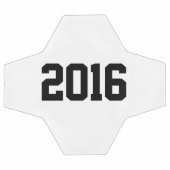 2016年あけましておめでとう サッカーボール 黒と白 (フラット)