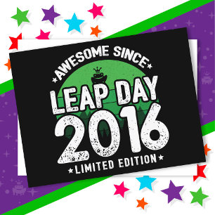 2016年うるう年2月29日生まれ最高の誕生日 ポストカード