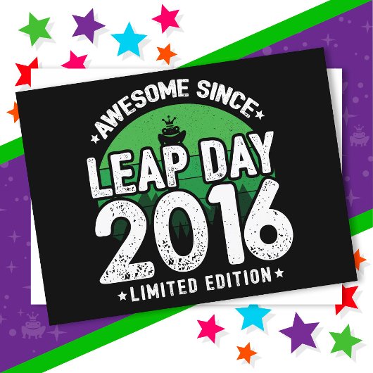 2016年うるう年2月29日生まれ最高の誕生日 ポストカード