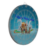 2016年おめでとう可愛い3匹の犬 ダーツボード (正面左)