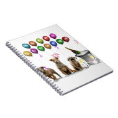 2016年おめでとう可愛い3匹の犬 ノートブック (右側)