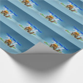 2016年おめでとう可愛い3匹の犬 ラッピングペーパー (角)