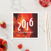 2016年おめでとう赤い火の猿 スタンダードカクテルナプキン (インサイチュ)
