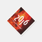 2016年おめでとう赤い火の猿 スタンダードカクテルナプキン (角)