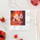 2016年おめでとう赤い火の猿 縁ありカクテルナプキン (インサイチュ)