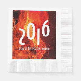 2016年おめでとう赤い火の猿 縁ありランチョンナプキン