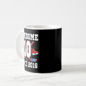2016年から10周年ホッケーをテーマにした誕生日 コーヒーマグカップ (正面左)