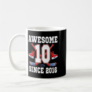 2016年から10周年ホッケーをテーマにした誕生日 コーヒーマグカップ
