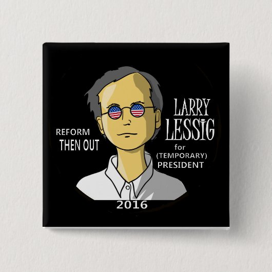 2016年にローレンスLessig 缶バッジ (正面)