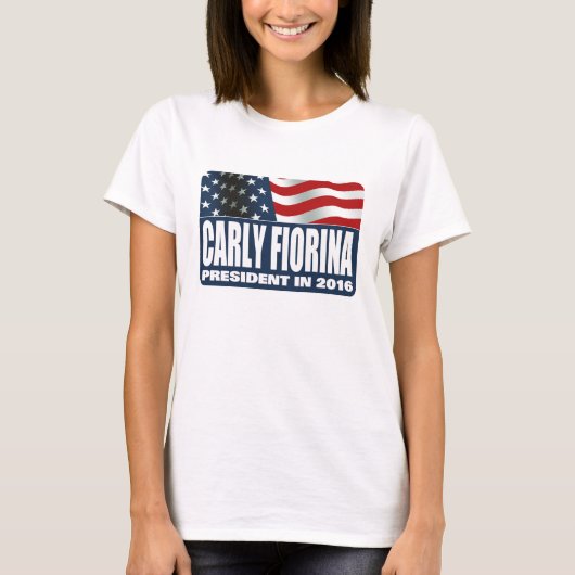 2016年に大統領のためのCarly Fiorina Tシャツ (正面)