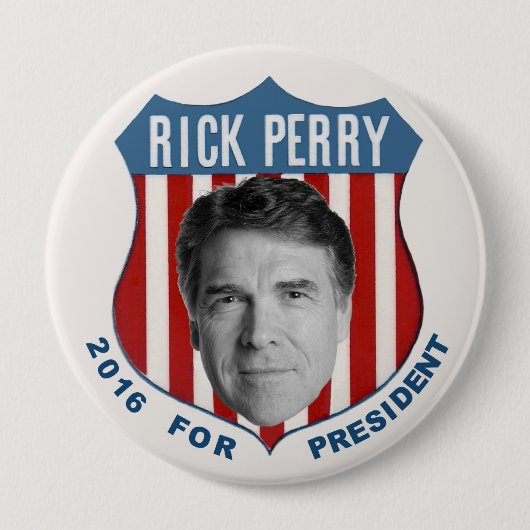 2016年に大統領のためのRick Perry 缶バッジ (正面)