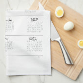 2016年のふきんのカレンダー キッチンタオル (四つ折り)