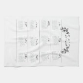 2016年のふきんのカレンダー キッチンタオル (横)