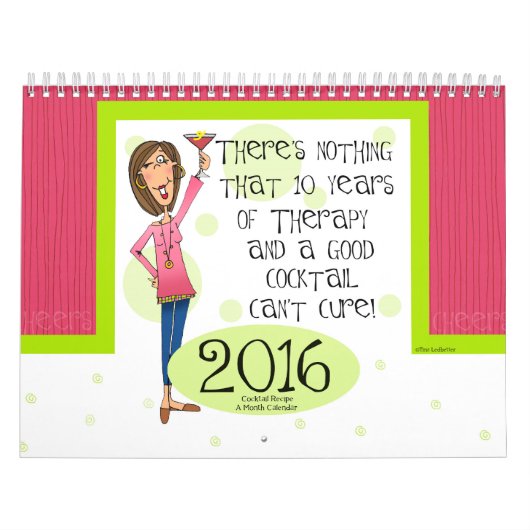 2016年のカクテルのカレンダー カレンダー (カバー)