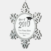 2016年のカスタマイズ可能なクラス スノーフレークピューターオーナメント (右)