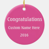 2016年のカスタムなフィギュアスケートのオーナメント セラミックオーナメント (裏面)