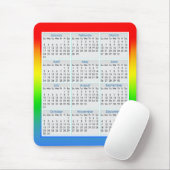 2016年のカラフルなマウスパッドのカレンダー マウスパッド (マウス)