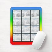 2016年のカラフルなマウスパッドのカレンダー マウスパッド (マウス)