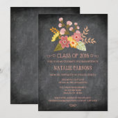 2016年のカルボードフローラ卒業会のクラス 招待状 (正面/裏面)
