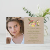 2016年のクラス写真花花花花卒業パーティー 招待状 (スタンド正面)