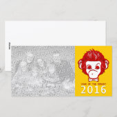 2016年のサル（蝶ネクタイ） シーズンカード (正面/裏面)