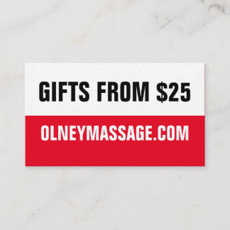 2016年のシンプルで赤いスパカード 名刺