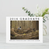 2016年のシンプルミニマリスト大学院写真 招待状 (スタンド正面)