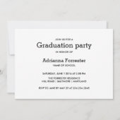 2016年のシンプルミニマリスト大学院写真 招待状 (裏面)